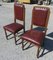 Chaises avec Assise et Dossier en Cuir Rouge, Italie, 1980, Set de 2 2