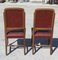 Chaises avec Assise et Dossier en Cuir Rouge, Italie, 1980, Set de 2 5