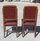 Stühle mit Sitz und Rückenlehne aus rotem Leder, Italien, 1980, 2er Set 5