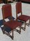 Chairs with Seat and Back in Red Leather, Italy, 1980, Set of 2 3