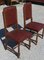 Stühle mit Sitz und Rückenlehne aus rotem Leder, Italien, 1980, 2er Set 3