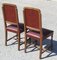 Chaises avec Assise et Dossier en Cuir Rouge, Italie, 1980, Set de 2 7