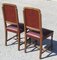 Stühle mit Sitz und Rückenlehne aus rotem Leder, Italien, 1980, 2er Set 7