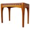Scandinavian Modern Stool in Pine and Leather, 1970s, Image 1
