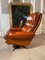 Mid-Century Danish Leather Lounge Swivel Arm Chair, 1960 9