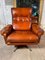 Mid-Century Danish Leather Lounge Swivel Arm Chair, 1960 4
