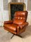 Mid-Century Danish Leather Lounge Swivel Arm Chair, 1960 1
