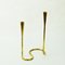 Scandinavian Brass Serpentine Candlestick for Illums Bolighus, Denmark 8