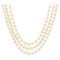 Collar francés de perlas cultivadas de tres hilos, años 60, Imagen 1