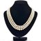 French Triple Strand Cultured Pearl Necklace, 1960s 4