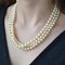 French Triple Strand Cultured Pearl Necklace, 1960s 12