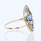 Art Nouveau Sapphire Enamel 18 Karat Yellow Gold Ring, 1900s 10