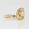 20th Century French Diamond 18 Karat Yellow Gold Swirl Ring 7