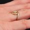 20th Century French Diamond 18 Karat Yellow Gold Swirl Ring 11