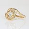 20th Century French Diamond 18 Karat Yellow Gold Swirl Ring 5