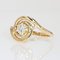20th Century French Diamond 18 Karat Yellow Gold Swirl Ring, Image 5