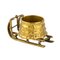 Water Carrier Sleigh Ashtray or Inkwell in Brass, Image 3