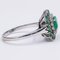 Vintage White Gold Ring with Emeralds and Diamonds, 1960s, Image 3