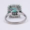 Vintage White Gold Ring with Emeralds and Diamonds, 1960s 4