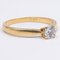 18k Yellow Gold & Brilliant Cut Diamond Ring, 1970s 2