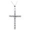 9 Karat White Gold Cross Diamond Pendant Necklace, Image 1