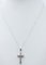 9 Karat White Gold Cross Pendant Diamond Necklace, Image 4