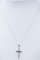 9 Karat White Gold Cross Pendant Diamond Necklace 2