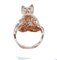 Rose Gold and Silver Cat Ring 2