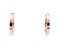 18 Karat Rose Gold Diamond Hoop Earrings, Set of 2, Image 3