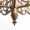 Vintage French Brass and Glass Ceiling Lamp, 1930s 11