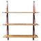 20th Century Miquel Milan Wood and Leather Shelf 17
