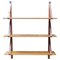 20th Century Miquel Milan Wood and Leather Shelf 1