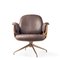 Plywood Walnut Leather Low Lounger Armchair by Jaime Hayon 3