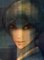 Sacha Chimkevitch, Rubia con grandes ojos almendrados, Acuarela original, Imagen 2
