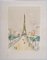 Maurice Utrillo, Paris Capitale, La Tour Eiffel, 1955, Lithographie Couleur sur Papier BFK Rives 2