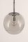 Petite Limburg Chrome with Clear Glass Ball Pendant, Germany, 1970s 3