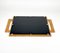 Rattan and Black Laminate Serving Tray, Italy, 1970s 13