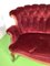 Vintage Baroque Style Sofa with Red Velvet Cover 6