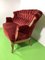 Vintage Baroque Style Sofa with Red Velvet Cover 4