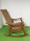 Vintage Rocking Chair with Cord Wickerwork, 1960 5