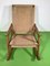Vintage Rocking Chair with Cord Wickerwork, 1960 3