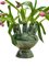 Niederländische grün schillernde Tulip Vase aus Keramik von Mobach 2