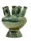 Niederländische grün schillernde Tulip Vase aus Keramik von Mobach 1
