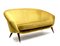 Goldenes Tellus Sofa aus Samt von Folke Jansson für S.M. Wincrantz, 1950er 3