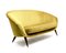 Goldenes Tellus Sofa aus Samt von Folke Jansson für S.M. Wincrantz, 1950er 2