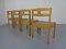 Oak Dining Chairs by Esko Pajamies for Asko, 1960s, Set of 4 4