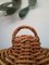 Large Italian Hand-Woven Willow Basket with Lid, 1950s 18