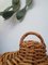 Large Italian Hand-Woven Willow Basket with Lid, 1950s 16