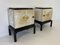 Italian Art Deco Nightstands in Black Lacquer and Gold, 1930s, Set of 2 8