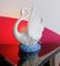 Vintage American Ceramic Swan Table Lamp, 1980s 2